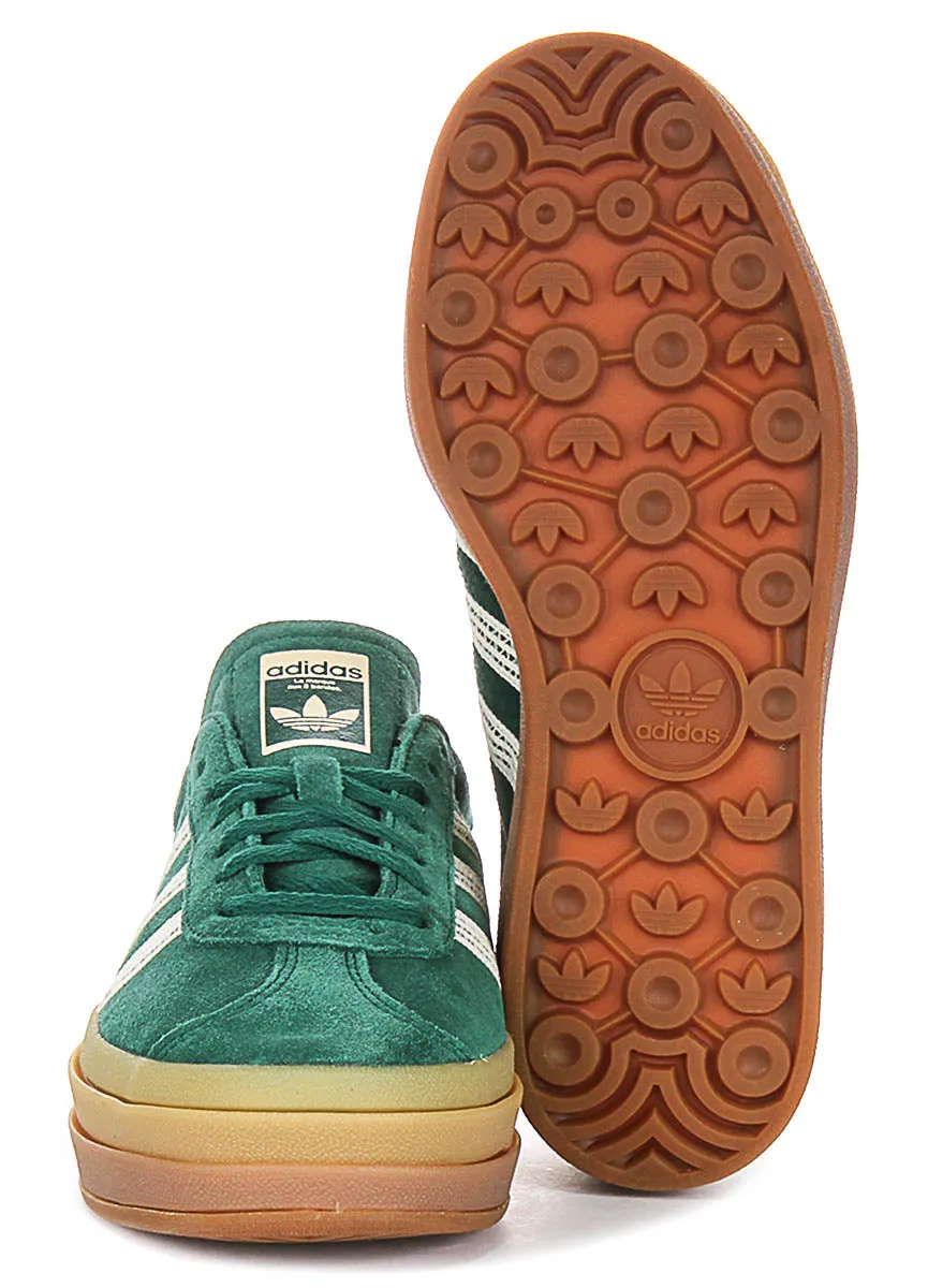 Adidas Gazelle Bold W In Green Gold For Women