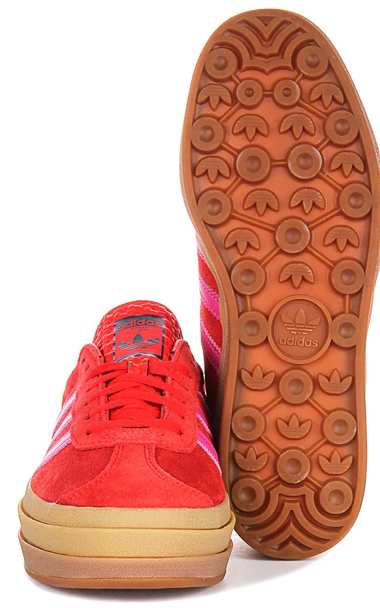 Adidas Gazelle Bold W In Red Pink For Women