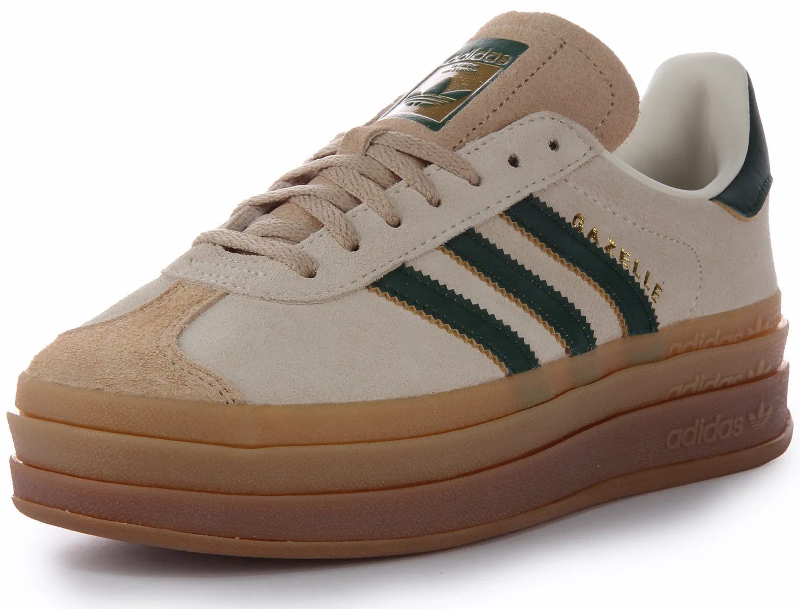 Adidas Gazelle In White Green For Women