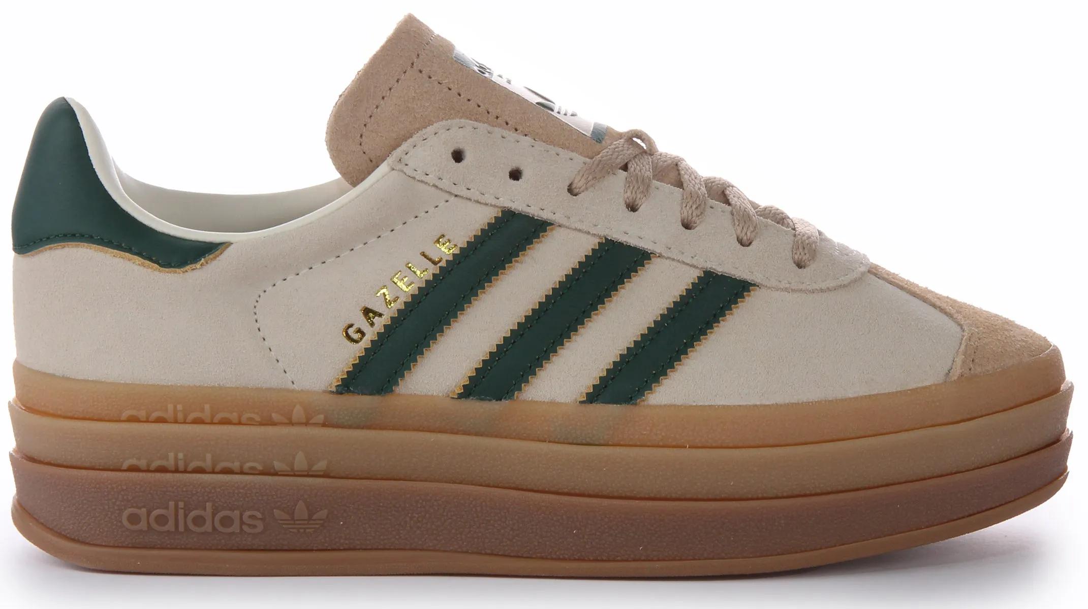 Adidas Gazelle In White Green For Women