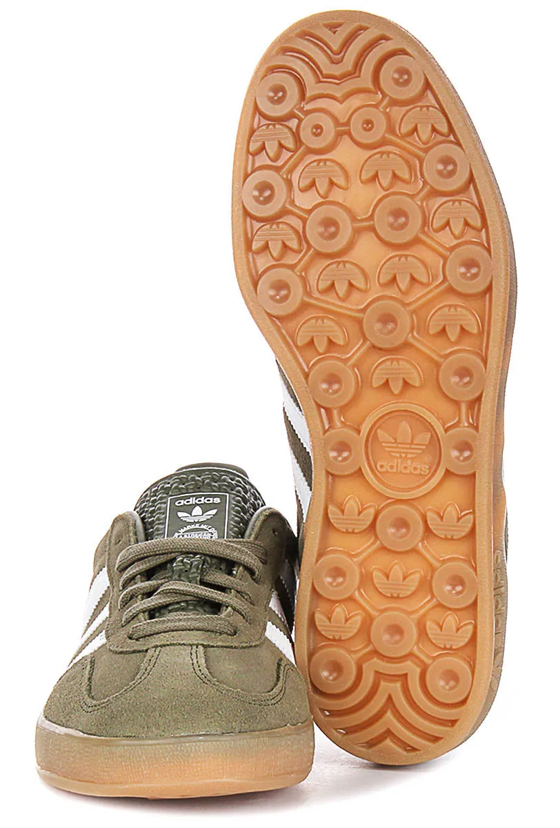 Adidas Gazelle Indoor In Olive White