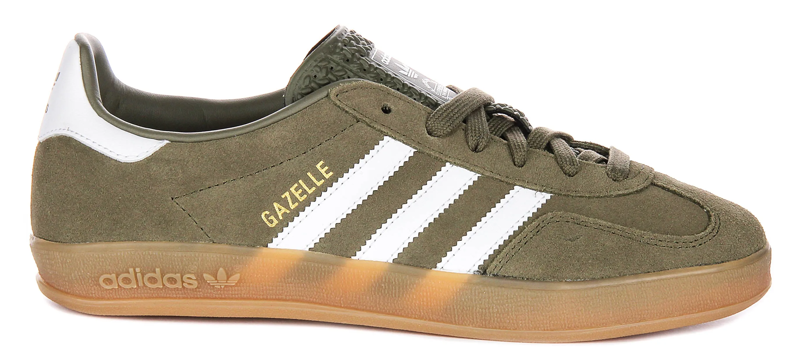 Adidas Gazelle Indoor In Olive White