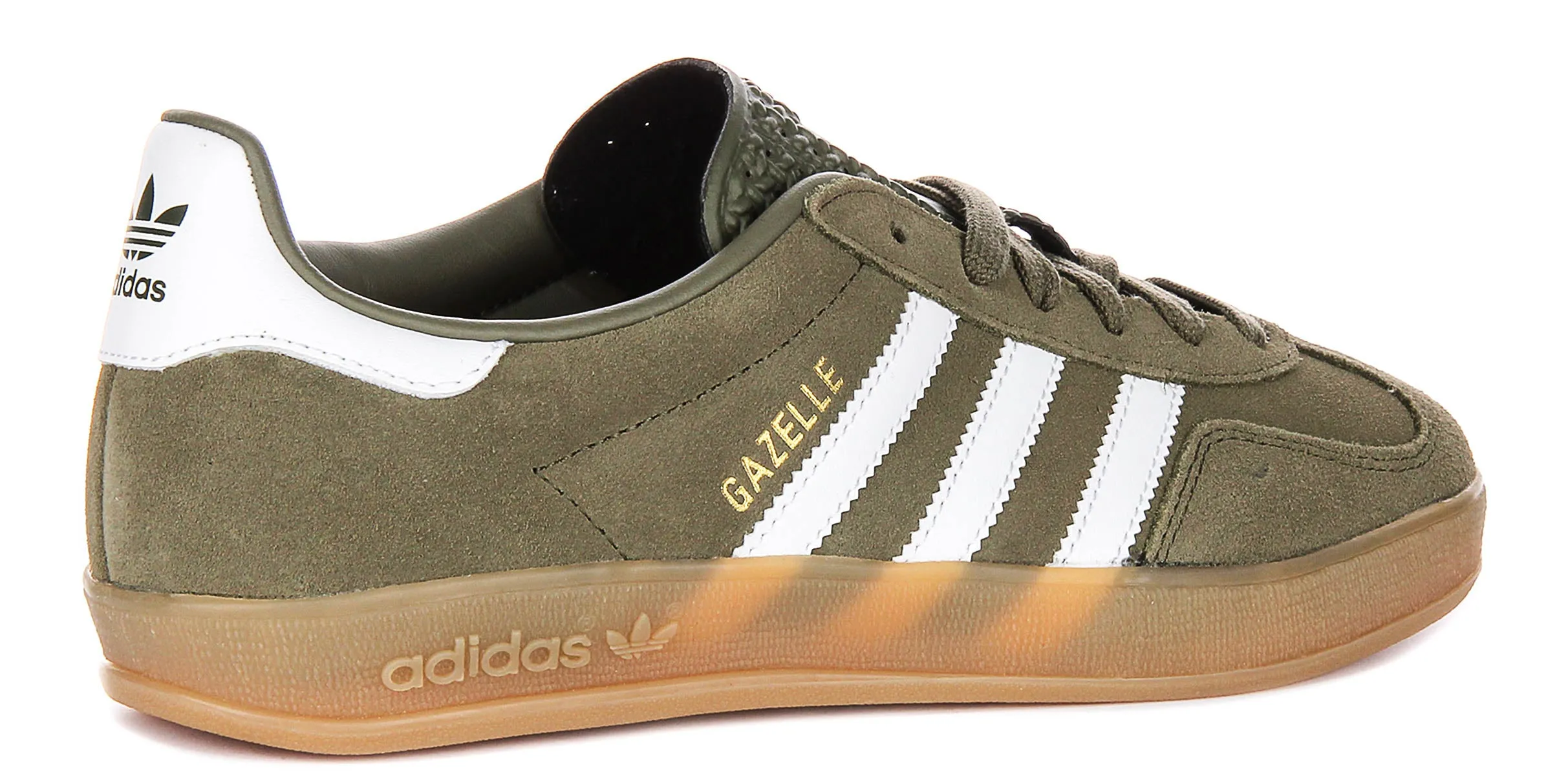 Adidas Gazelle Indoor In Olive White