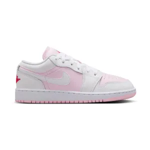 Air Jordan 1 Low 'Pink Low Fire Red White' Big Kids' Shoes