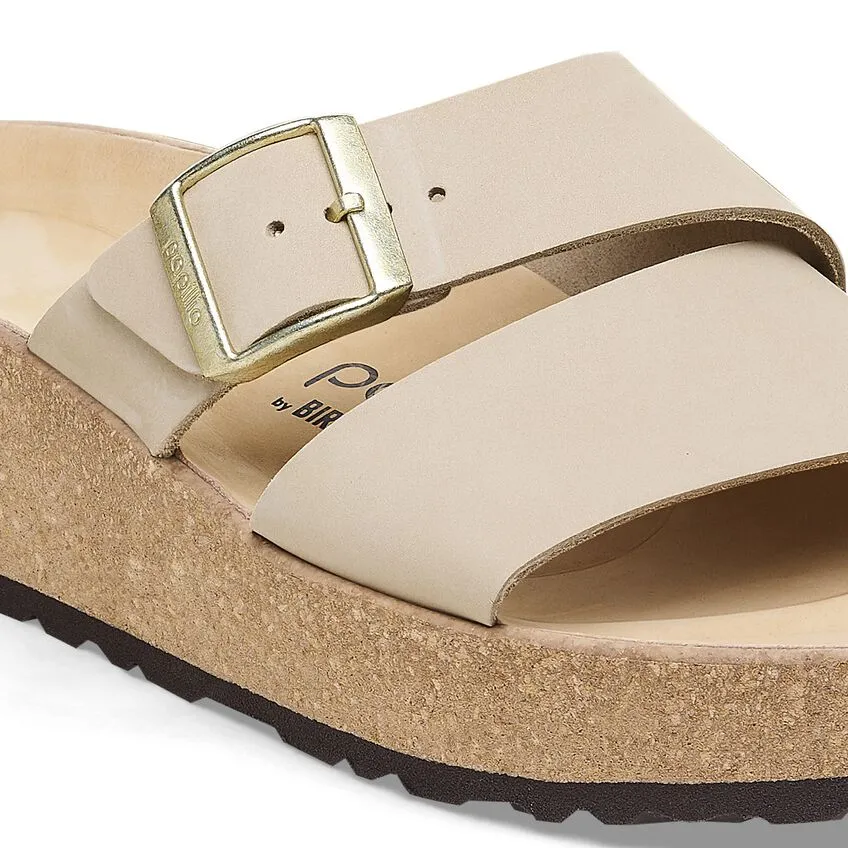 Almina - Warm Sandcastle Nubuck Leather||Almina - Cuir nubuck chteau de sable chaud