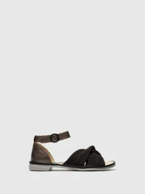 Ankle Strap Sandals COFA167FLY BLACK/BRONZE/BLACK