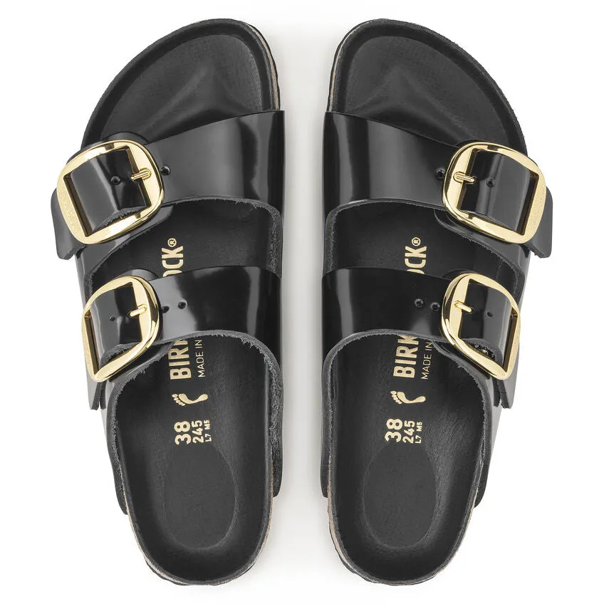Arizona Big Buckle -  Black High Shine Leather||Arizona grosses boucles - Cuir noir trs brillant
