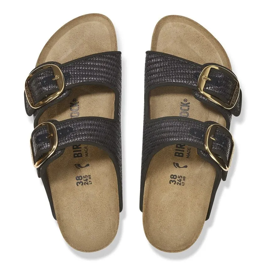 Arizona Big Buckle -  Black Raffia||Arizona grosses boucles - Raffia noir