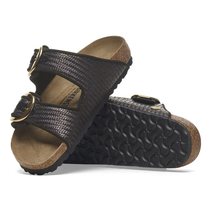 Arizona Big Buckle -  Black Raffia||Arizona grosses boucles - Raffia noir
