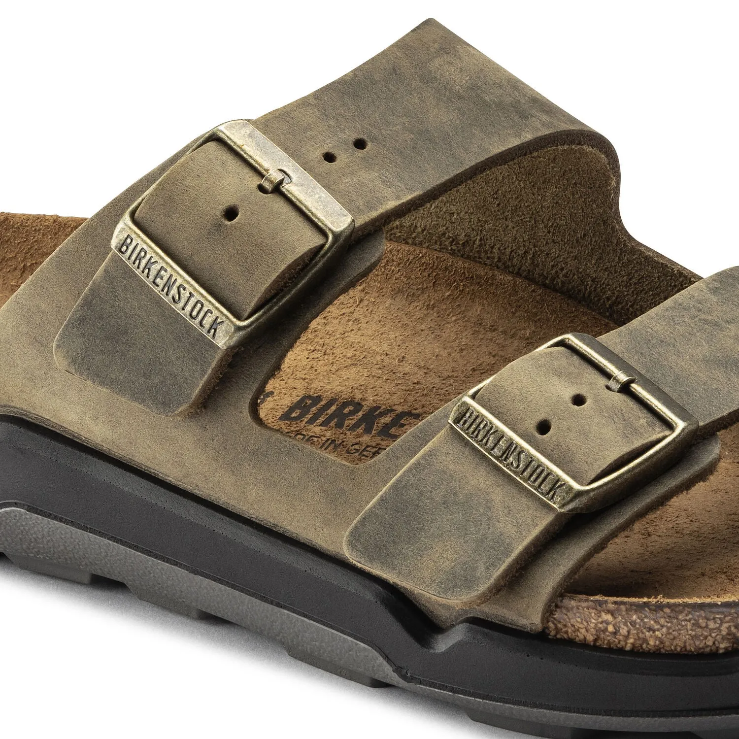 Arizona Crosstown Men - Artic Old Faded Khaki Oiled Leather||Arizona Crosstown pour hommes - Cuir huil kaki dfraichi