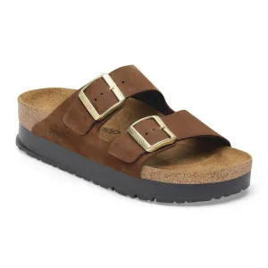Arizona Platform- Dark Tea Nubuck Leather||Arizona Platform - Cuir nubuck th noir