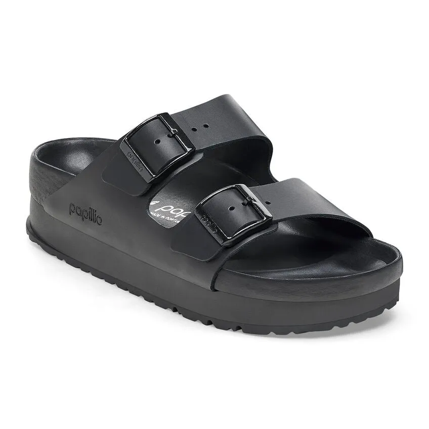 Arizona Platform Exquisite - Black Leather||Arizona plateforme raffine - Cuir noir
