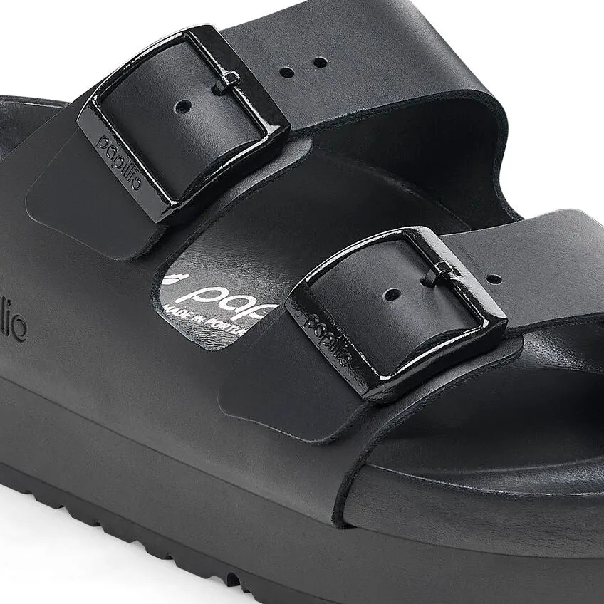 Arizona Platform Exquisite - Black Leather||Arizona plateforme raffine - Cuir noir