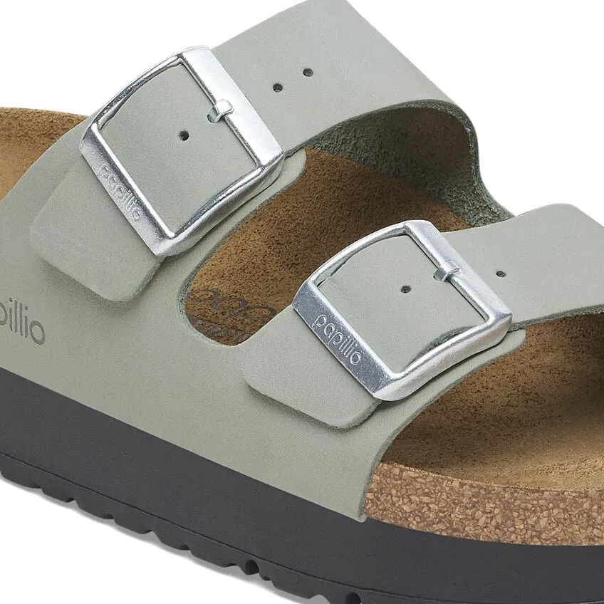 Arizona Platform- Pure Sage Nubuck Leather||Arizona Platform - Cuir nubuck sauge pure