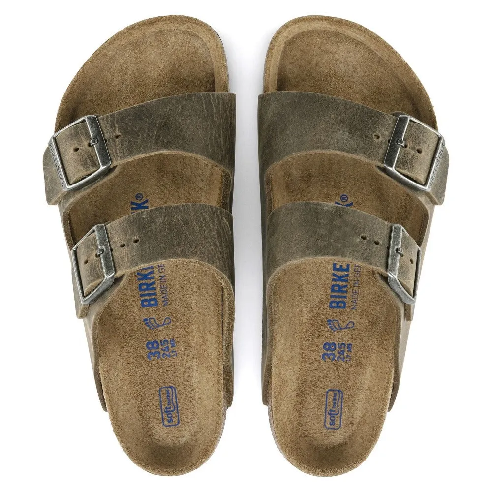 Arizona Soft - Faded Khaki Oiled Leather||Arizona assise plantaire souple - Cuir huil Kaki dfrachi