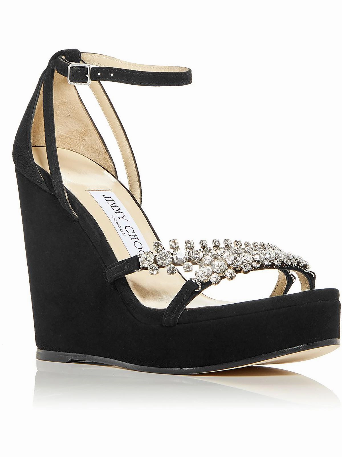 Bing  Womens Dressy Leather Wedge Sandals
