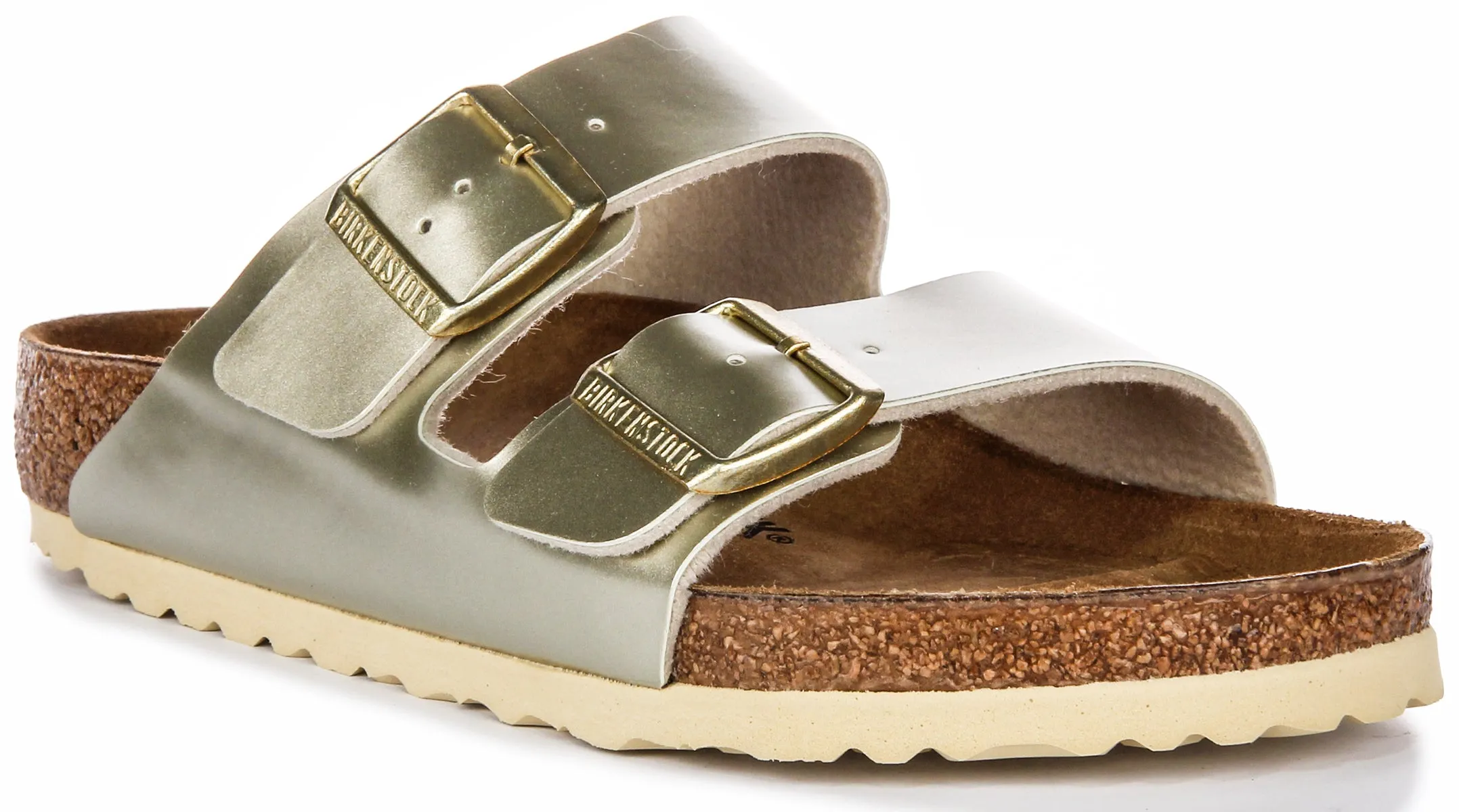Birkenstock Arizona Kids BS In Gold Meta For Juniors