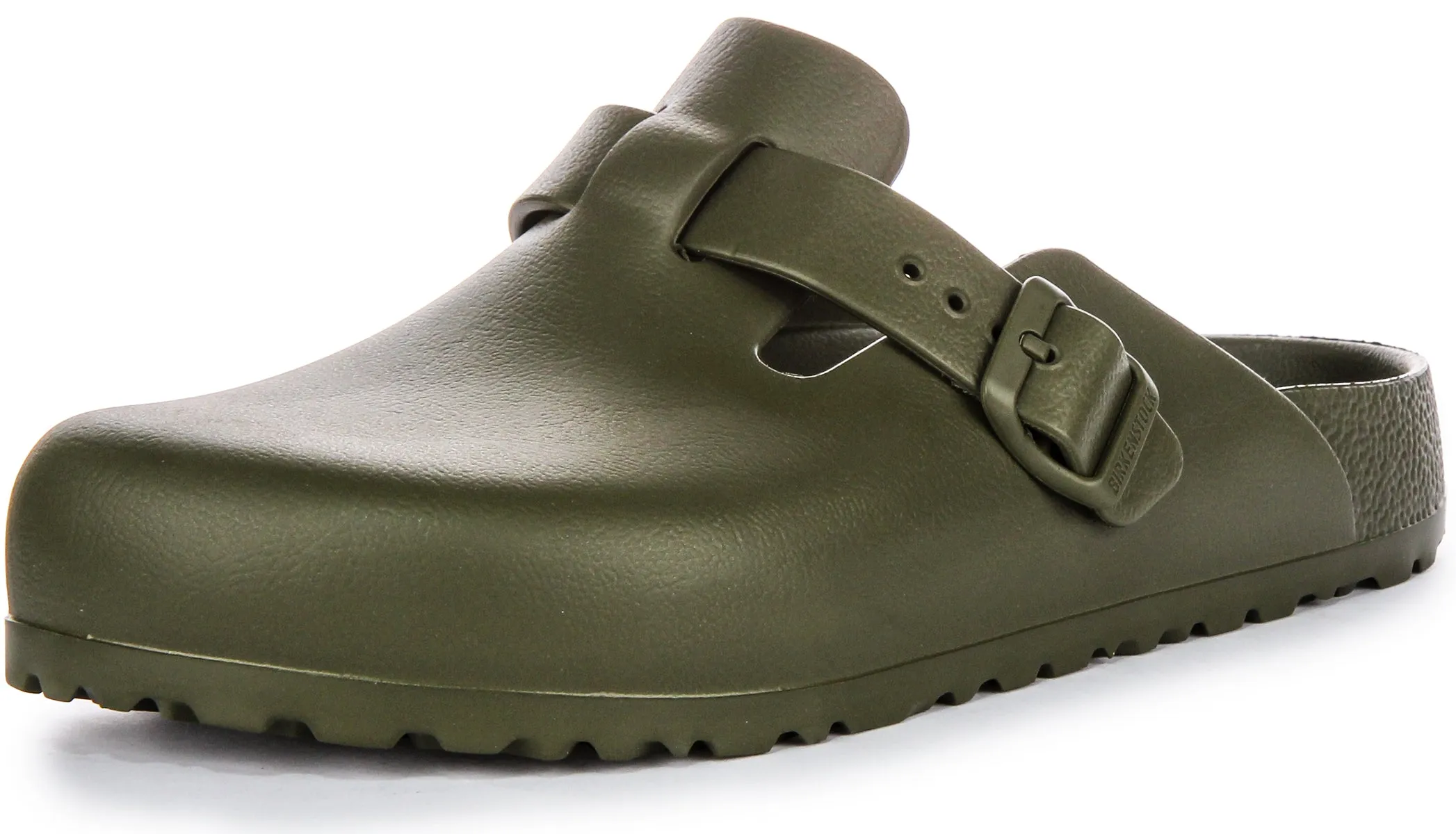 Birkenstock Boston Eva In Khaki | Narrow Fit