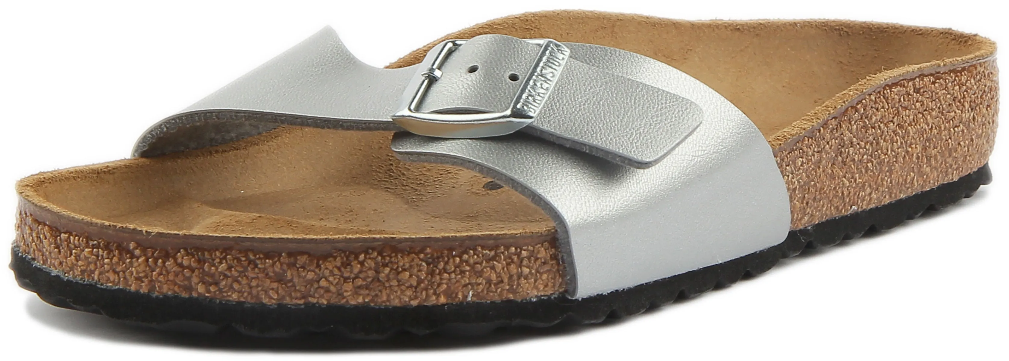 Birkenstock Madrid Sandals In Silver | Regular Fit