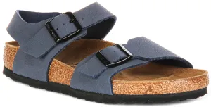 Birkenstock New York In Navy for Juniors | Regular Fit