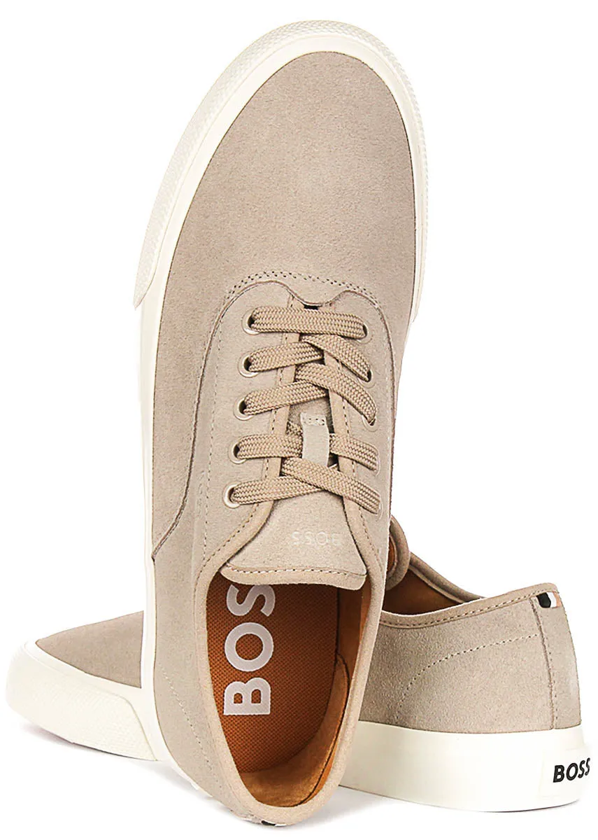 Boss Aiden Tennis Suede In Beige For Men