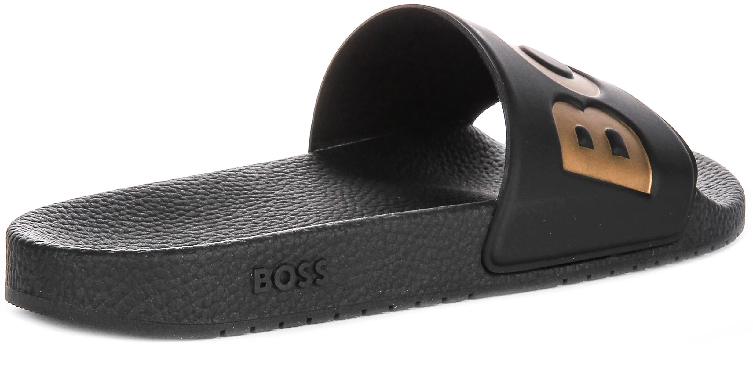 Boss Aryeh Slide In Black Gold For Men