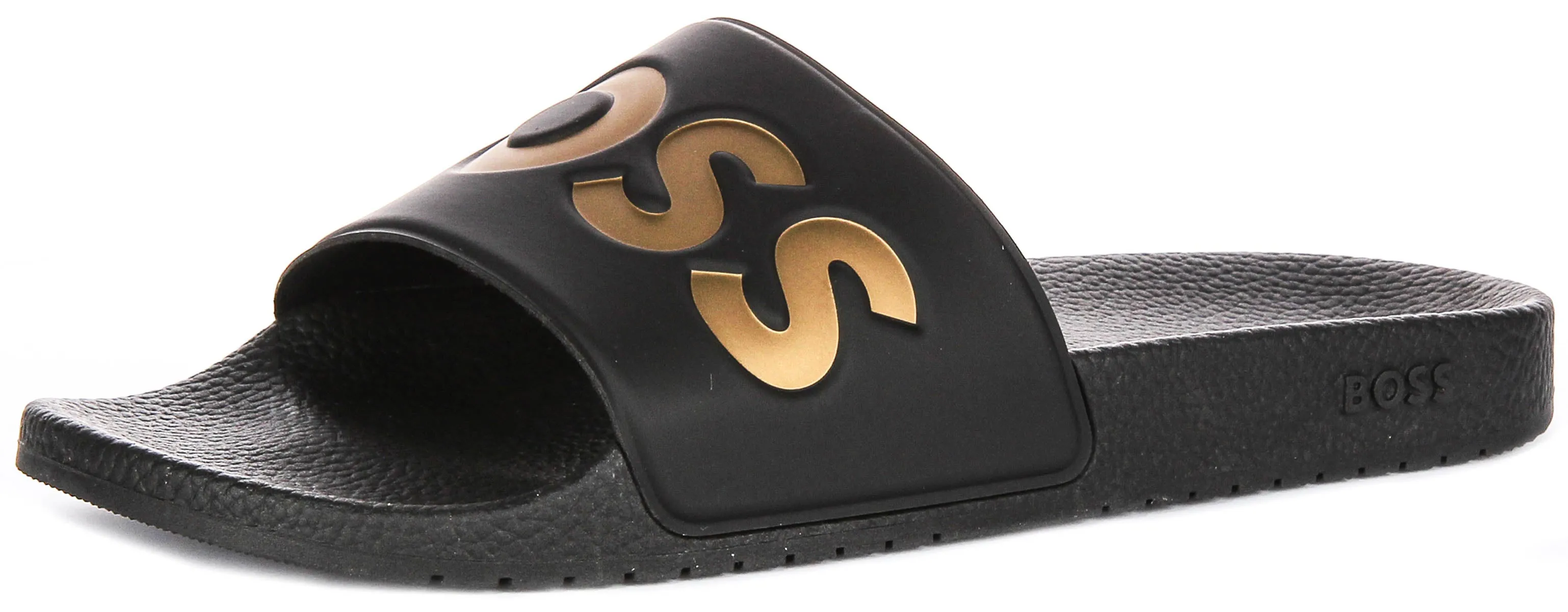 Boss Aryeh Slide In Black Gold For Men