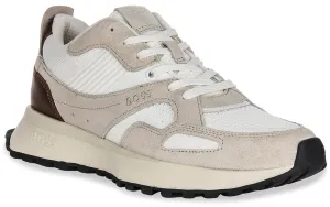 Boss Jonah Runner Knit In White Beige