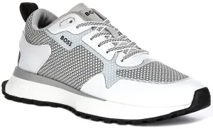 Boss Jonah Runner Mesh In Grey Black For Men