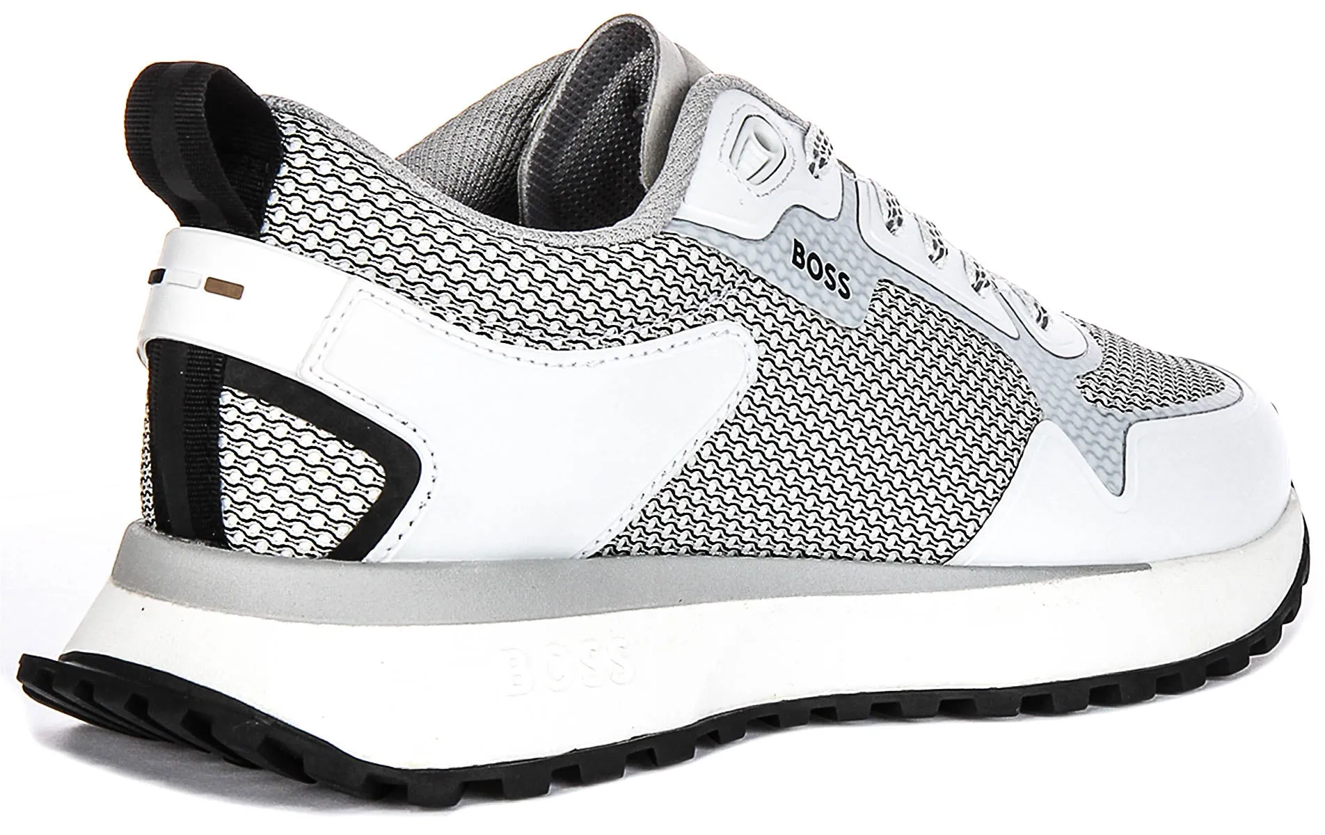 Boss Jonah Runner Mesh In Grey Black For Men