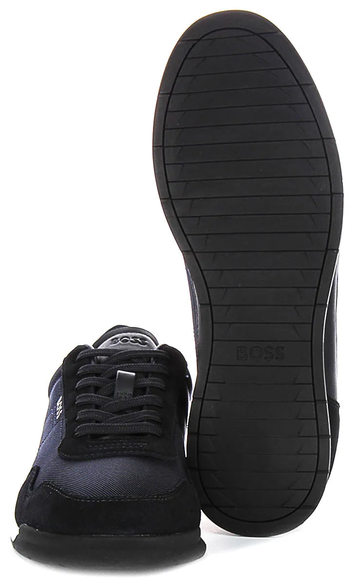 Boss Titanium Suede In Dark Blue For Men