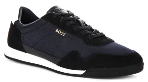 Boss Titanium Suede In Dark Blue For Men