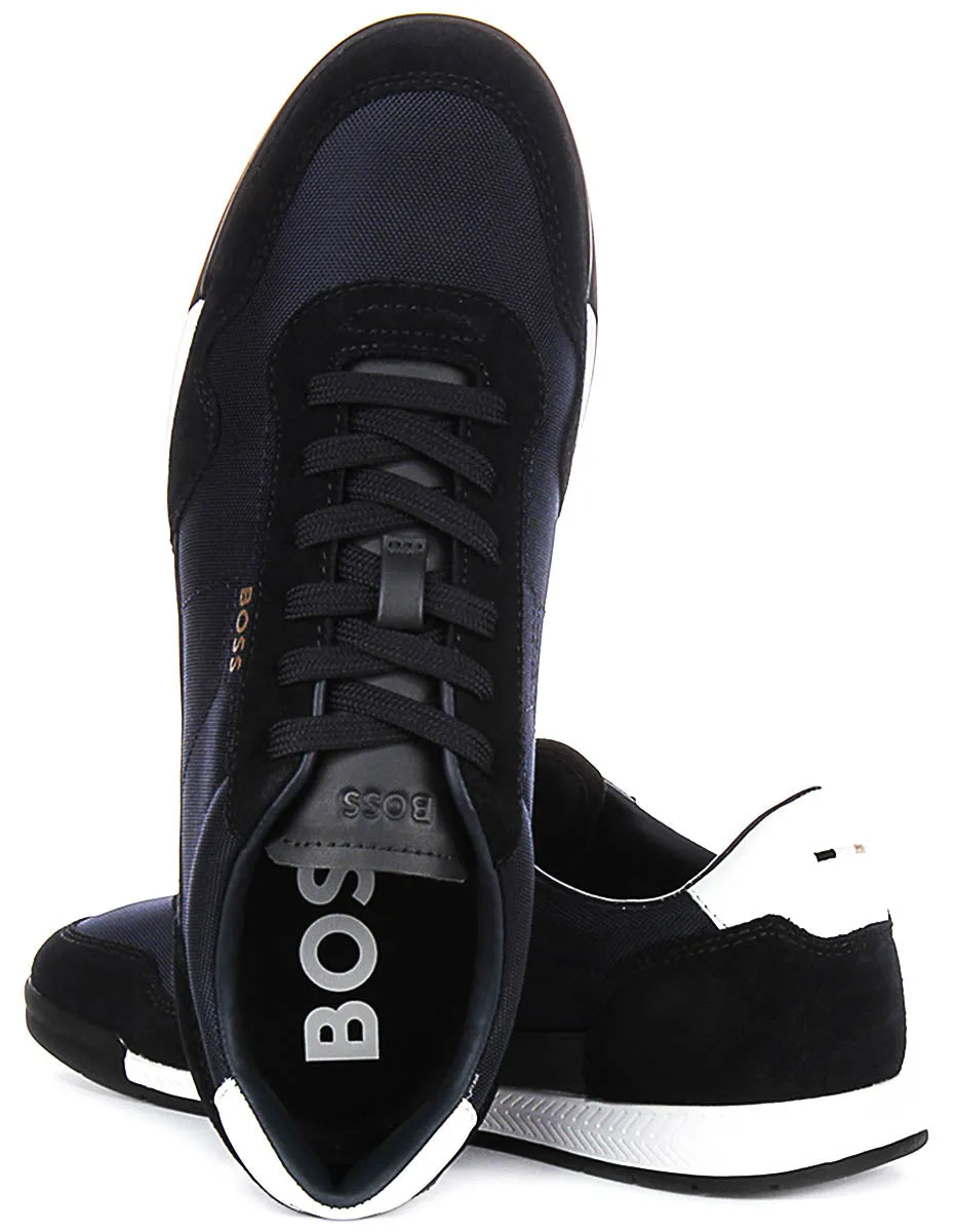 Boss Titanium Suede In Dark Blue For Men