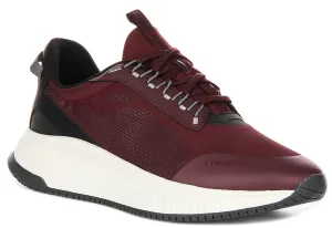 Boss Ttnm Evo Runner In Burgundy For Men