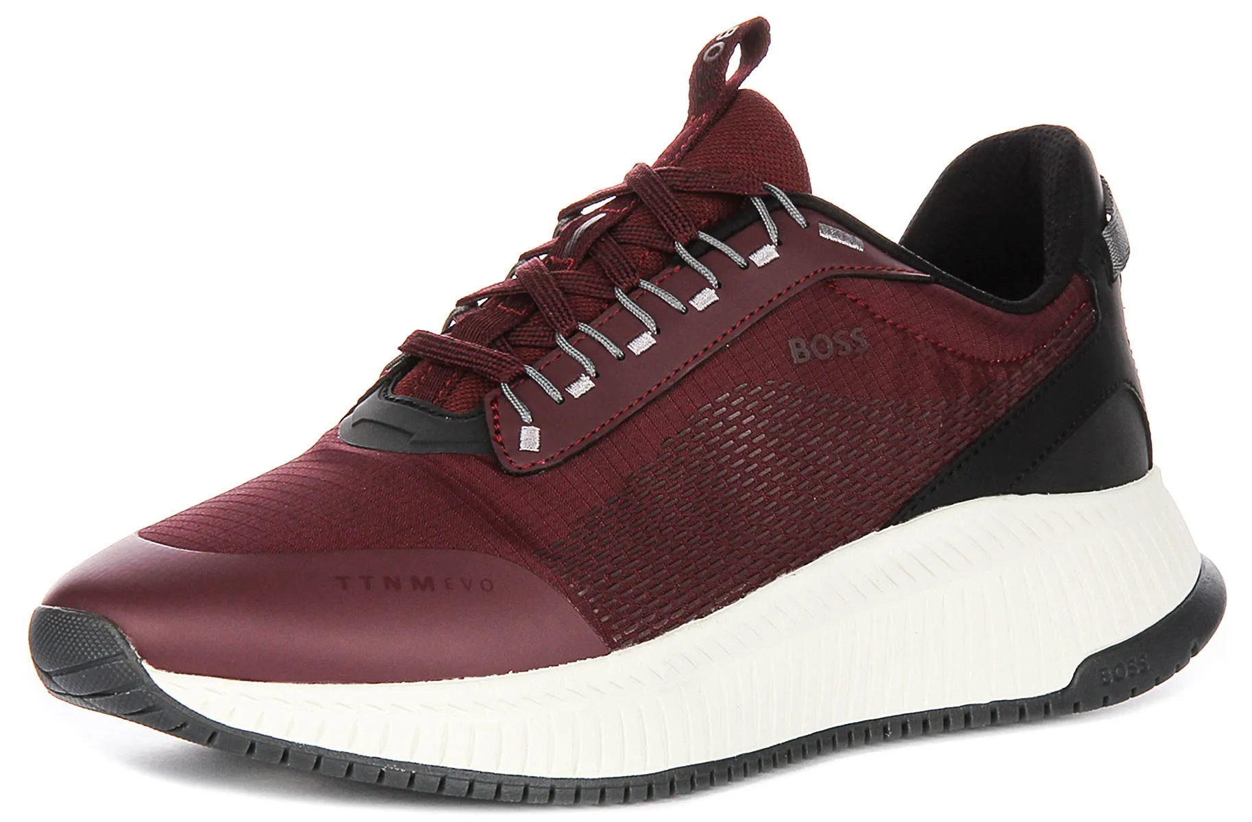 Boss Ttnm Evo Runner In Burgundy For Men