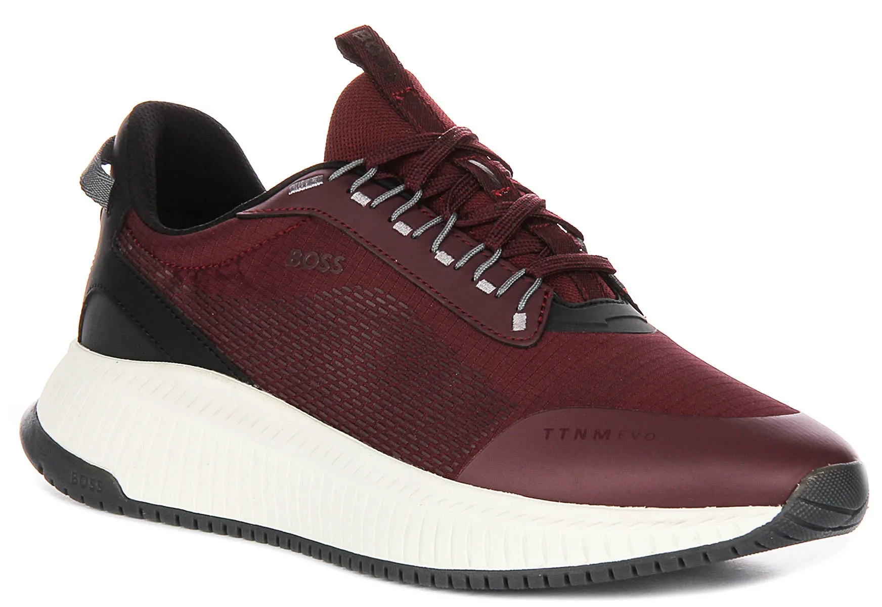 Boss Ttnm Evo Runner In Burgundy For Men