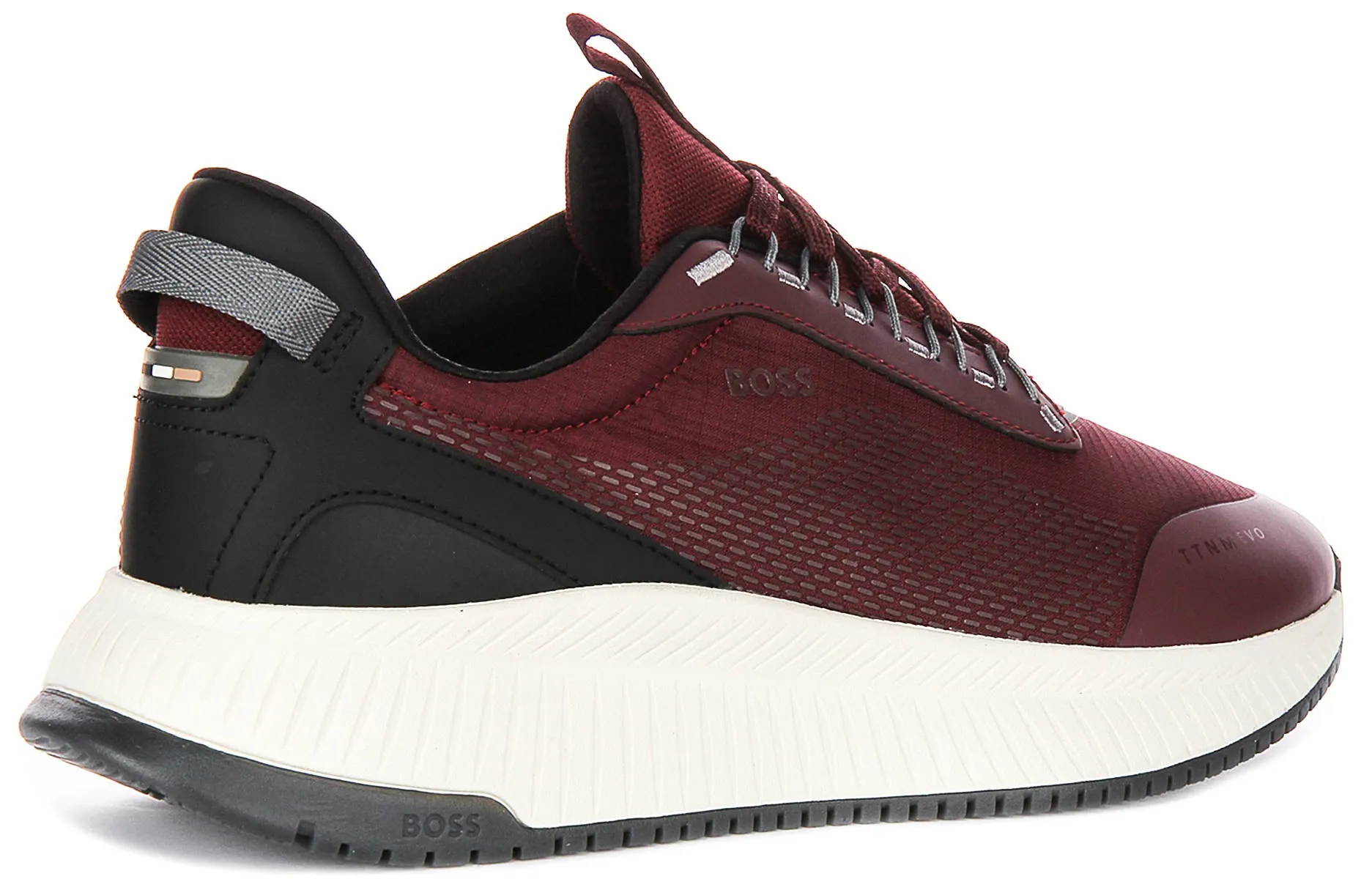 Boss Ttnm Evo Runner In Burgundy For Men