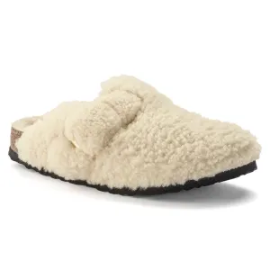 Boston Big Buckle Teddy - Eggshell Shearling||Boston  grosse bougle peluche - Fourrure coquille d'oeuf