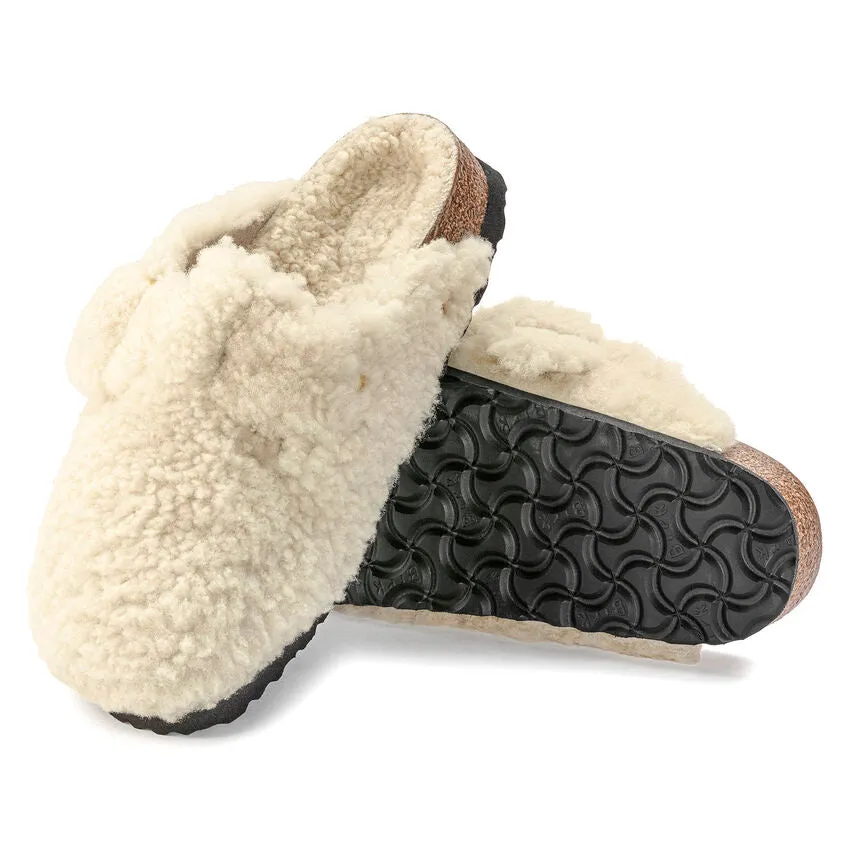 Boston Big Buckle Teddy - Eggshell Shearling||Boston  grosse bougle peluche - Fourrure coquille d'oeuf
