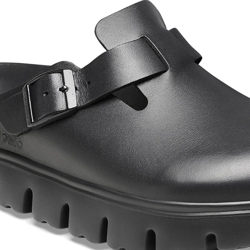 Boston Chunky Exquisite - Black Leather||Boston grosse semelle raffine - Cuir noir