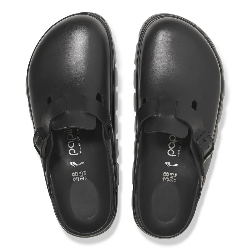 Boston Chunky Exquisite - Black Leather||Boston grosse semelle raffine - Cuir noir