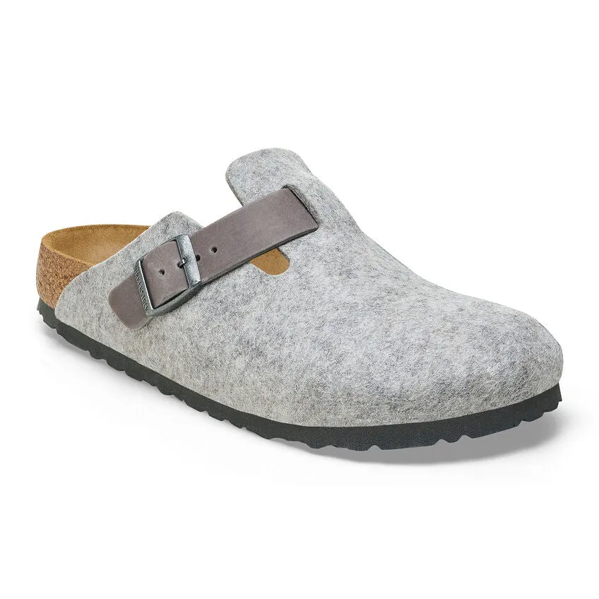 Boston - Light gray felt leather||Boston - Feutre et cuir gris ple