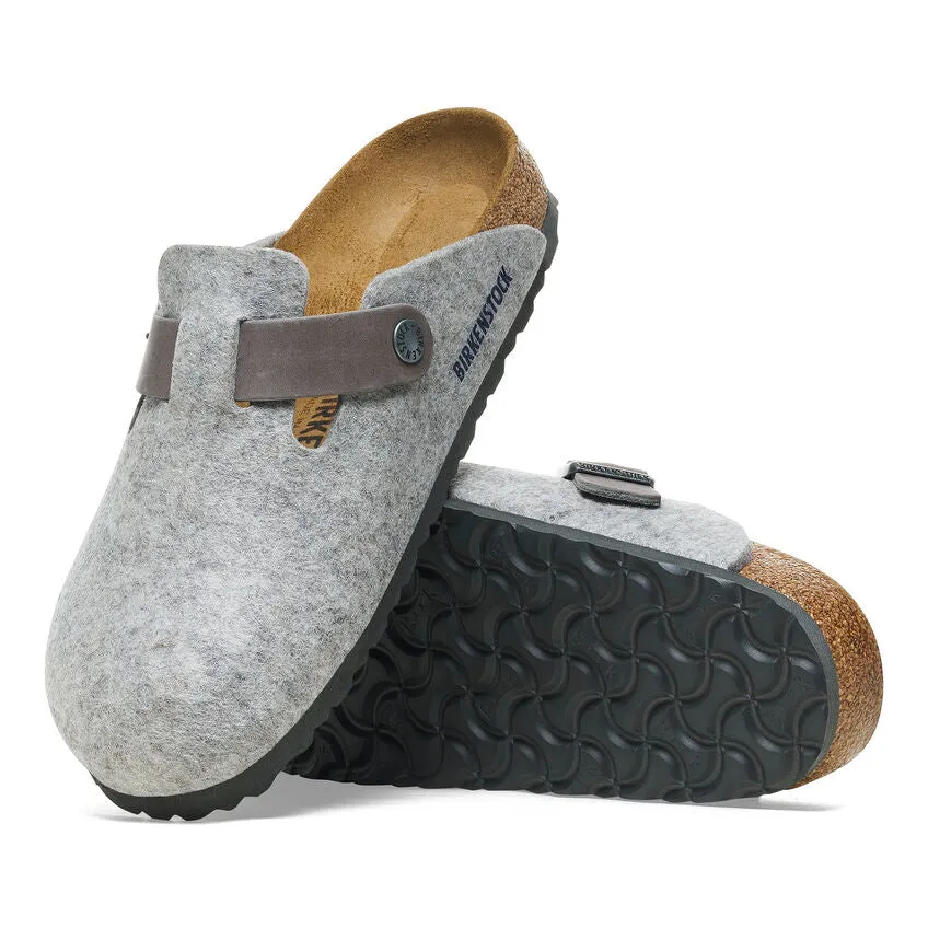 Boston - Light gray felt leather||Boston - Feutre et cuir gris ple