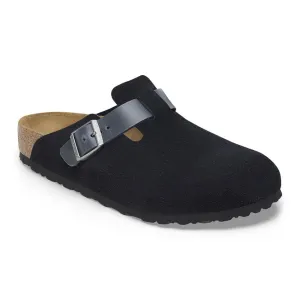 Boston Men - Midnight Suede with oiled leather||Boston pour hommes - Sude avec cuir huil minuit