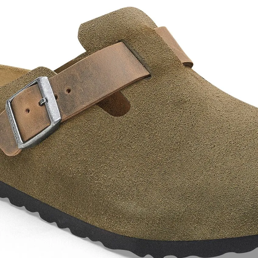 Boston Men - Thyme Suede with oiled leather||Boston pour hommes - Sude avec cuir huil thym