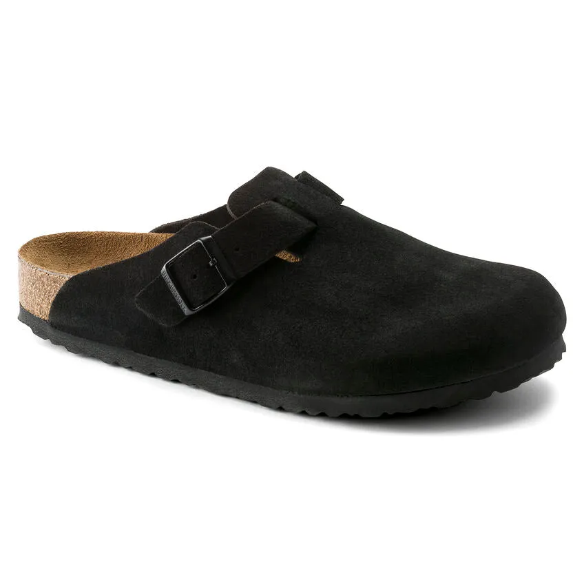 Boston Soft - Black Suede||Boston assise plantaire souple - Sude noir