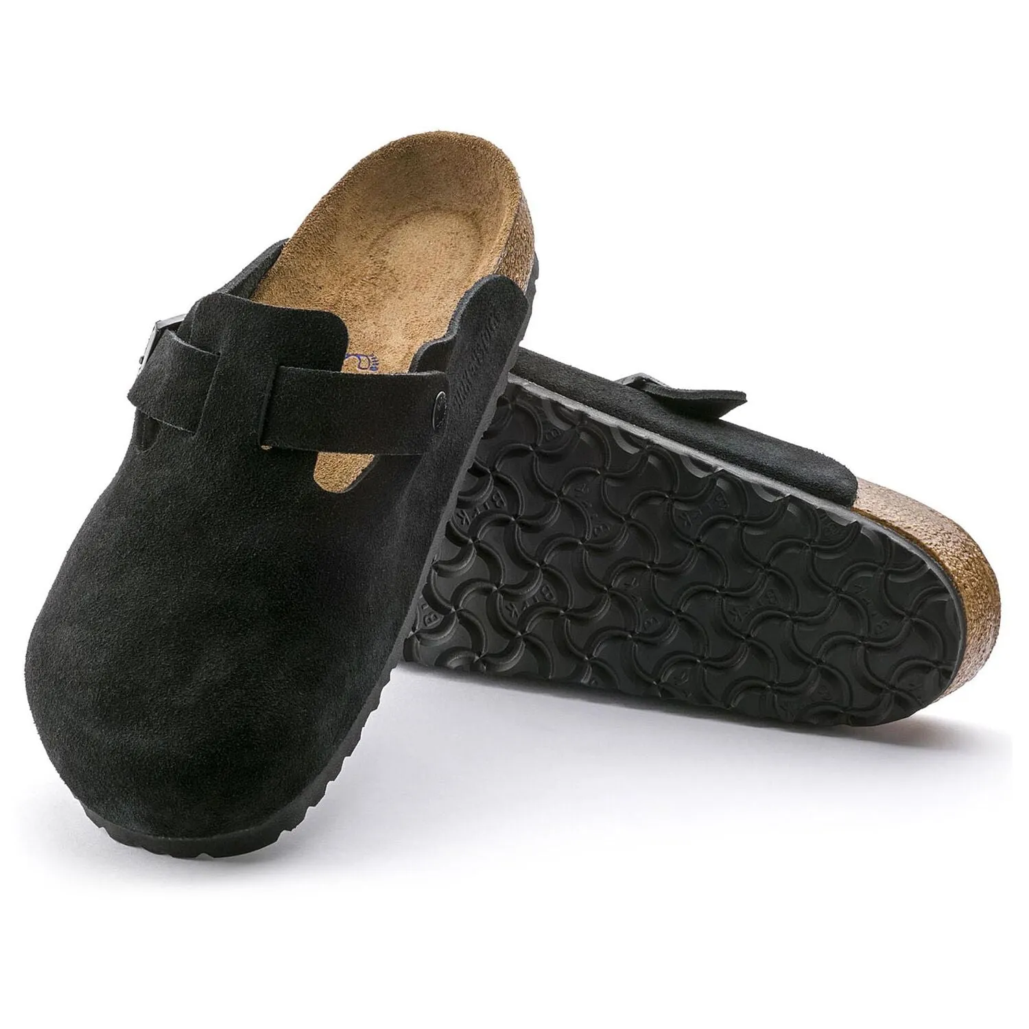 Boston Soft - Black Suede||Boston assise plantaire souple - Sude noir