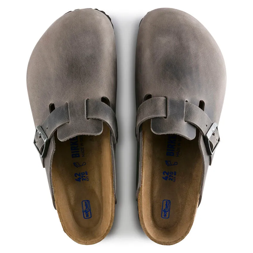 Boston Soft - Iron Oiled Leather||Boston assise plantaire souple - Cuir huil fonte