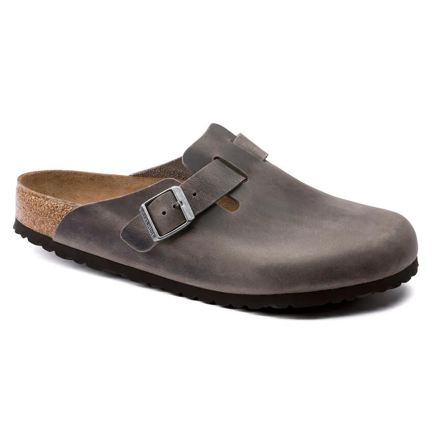 Boston Soft - Iron Oiled Leather||Boston assise plantaire souple - Cuir huil fonte