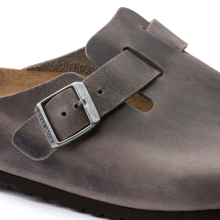 Boston Soft - Iron Oiled Leather||Boston assise plantaire souple - Cuir huil fonte